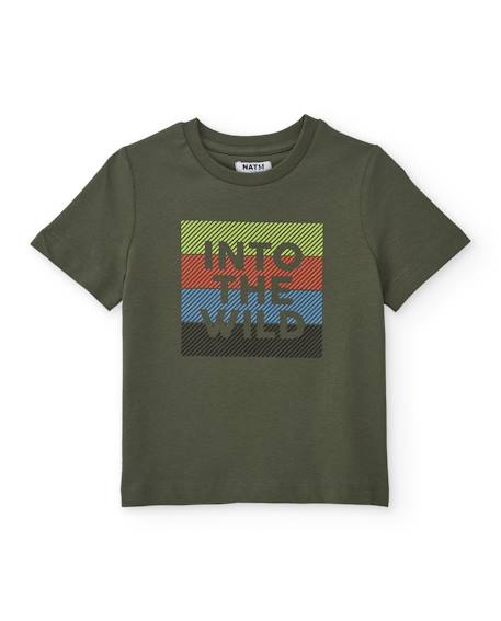 Garçon-T-shirt garçon en maille avec graphique linéaire