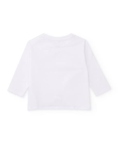 T-shirt en maille pour fille avec détails brillants Blanc 2 - vertbaudet enfant 