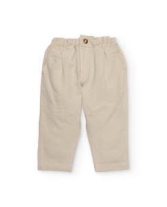 Bébé-Pantalon, jean-Pantalon garçon en tissu uni avec taille élastique
