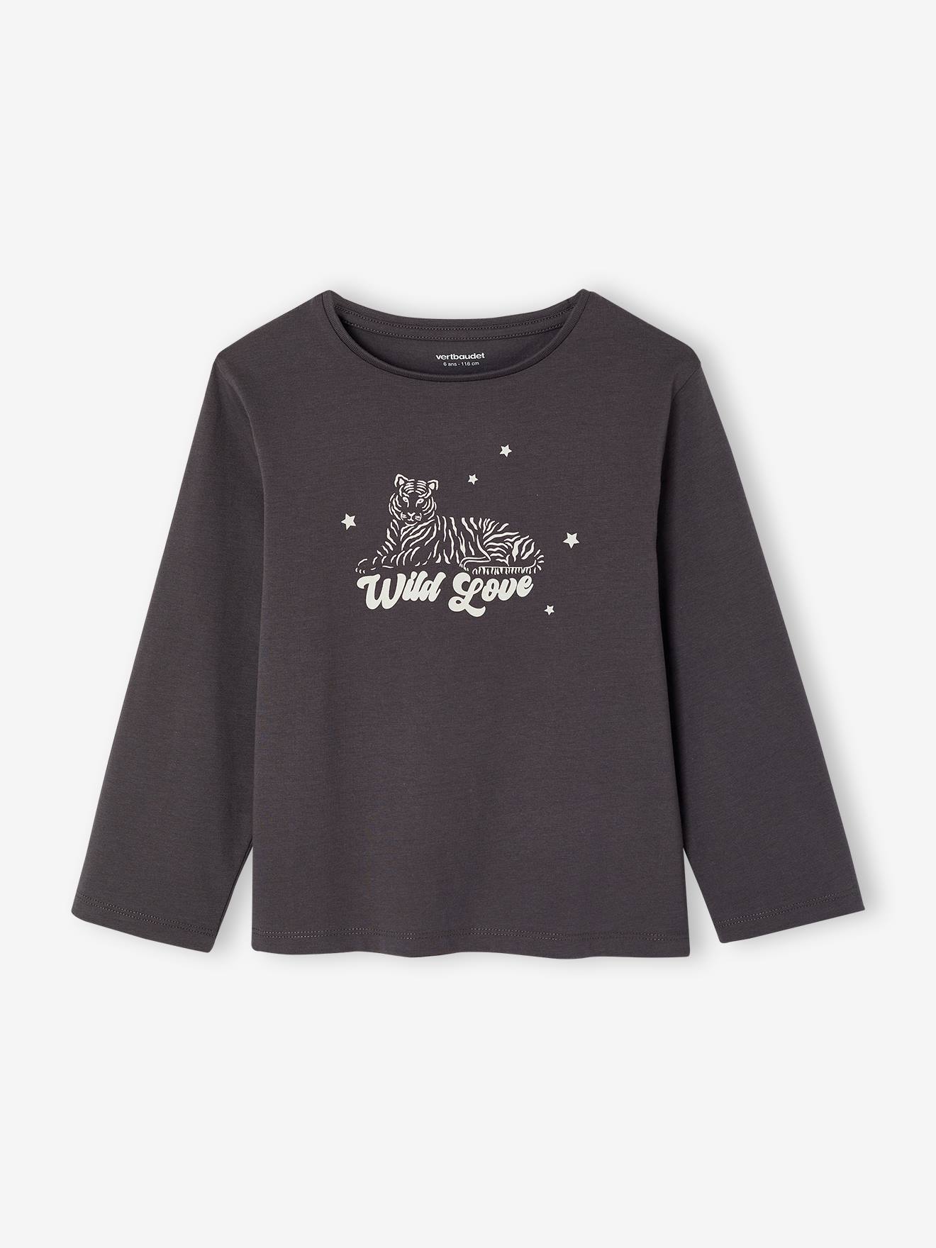 Lot de 3 t-shirts fille fantaisie manches longues mauve 15 €
