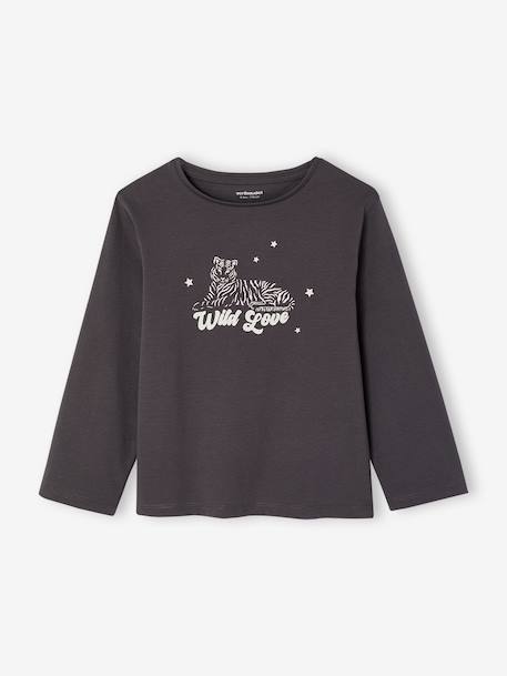 Fille-T-shirt, sous-pull-T-shirt-Lot de 3 t-shirts fille fantaisie manches longues