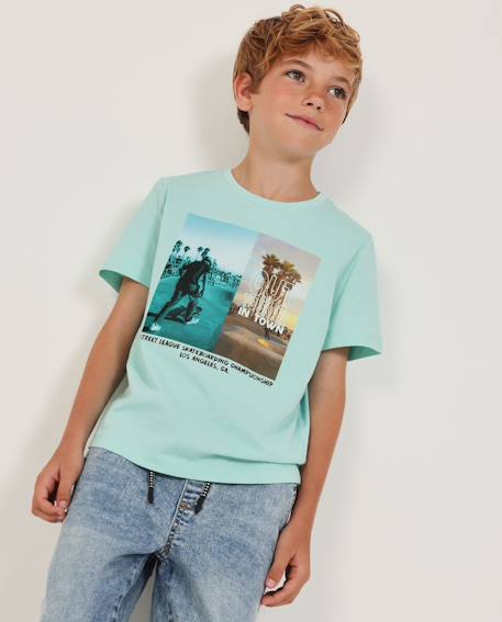 T-shirt garçon en maille au design urbain  - vertbaudet enfant