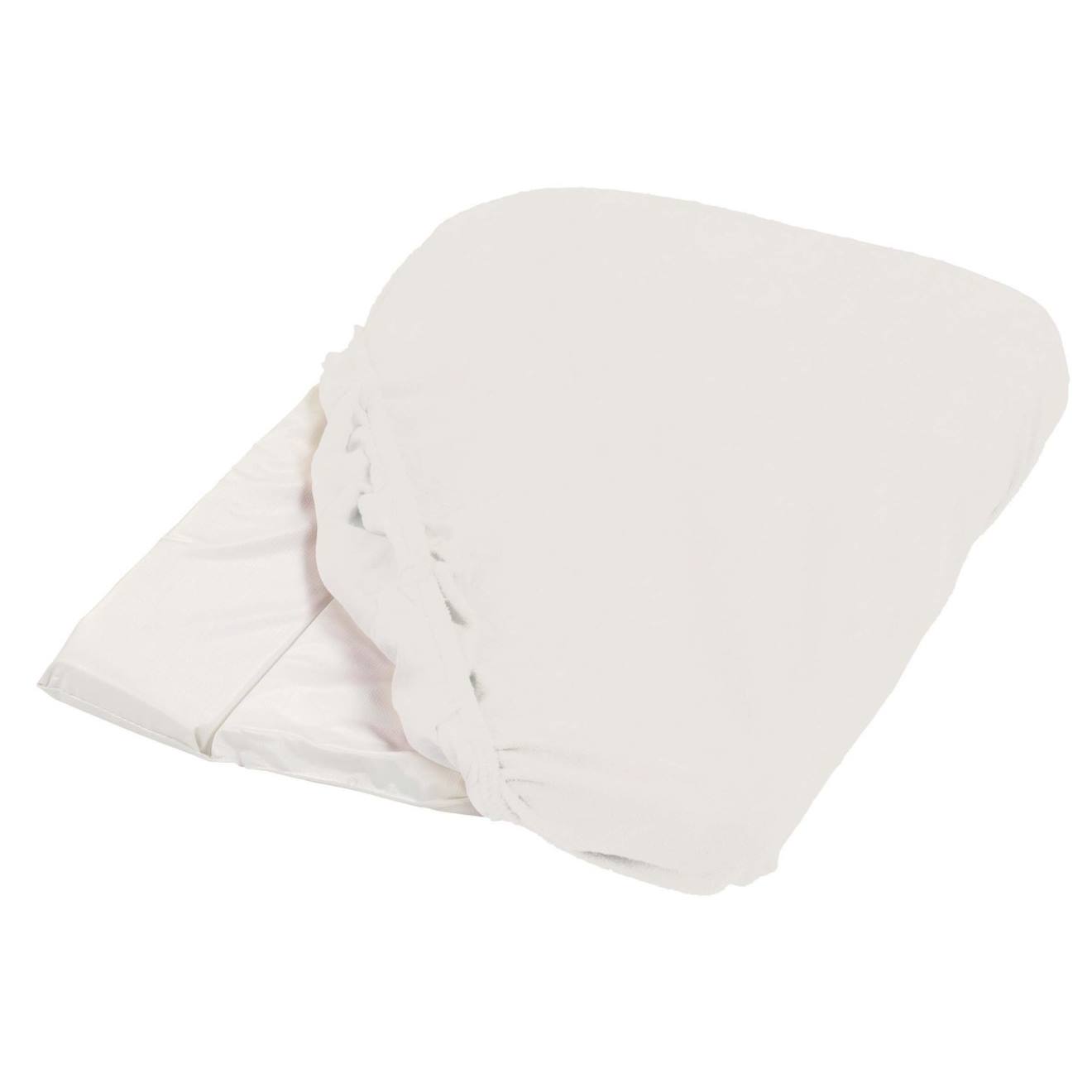 Housse De Matelas À Langer Blanc Éponge 50x75cm Blanc