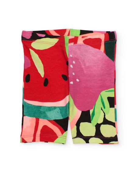 Bébé-Legging-Legging fille en maille avec motif de fruits