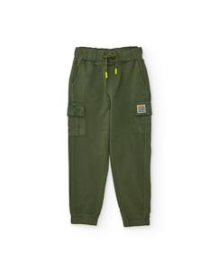 -Pantalon garçon en maille avec poches cargo