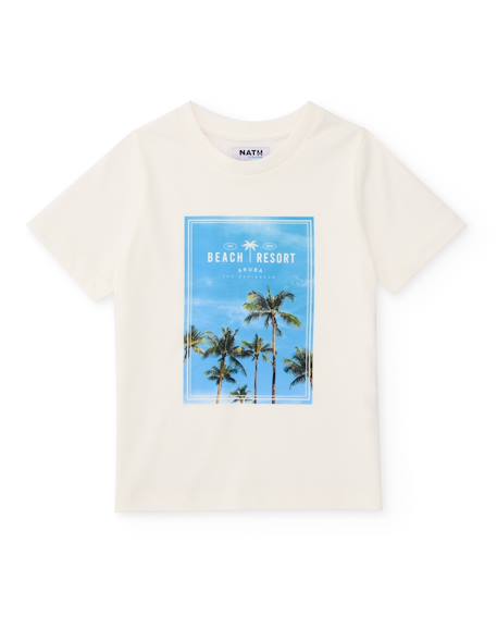 T-shirt garçon en maille avec imprimé photo  - vertbaudet enfant