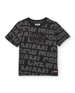 Garçon-T-shirt, polo, sous-pull-T-shirt-T-shirt garçon en maille avec application centrale 3d