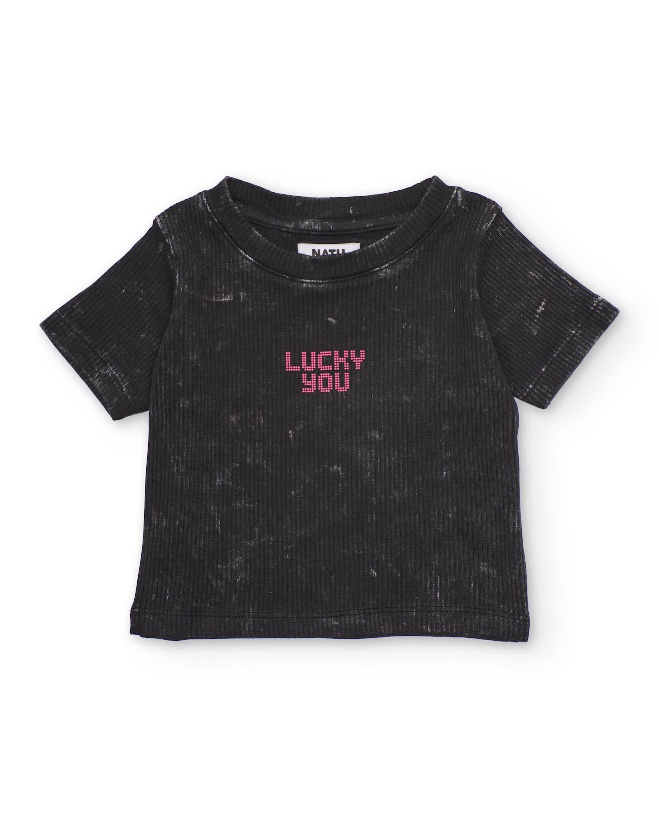 T-shirt Fille En Maille Effet Dlav Gris 10 €