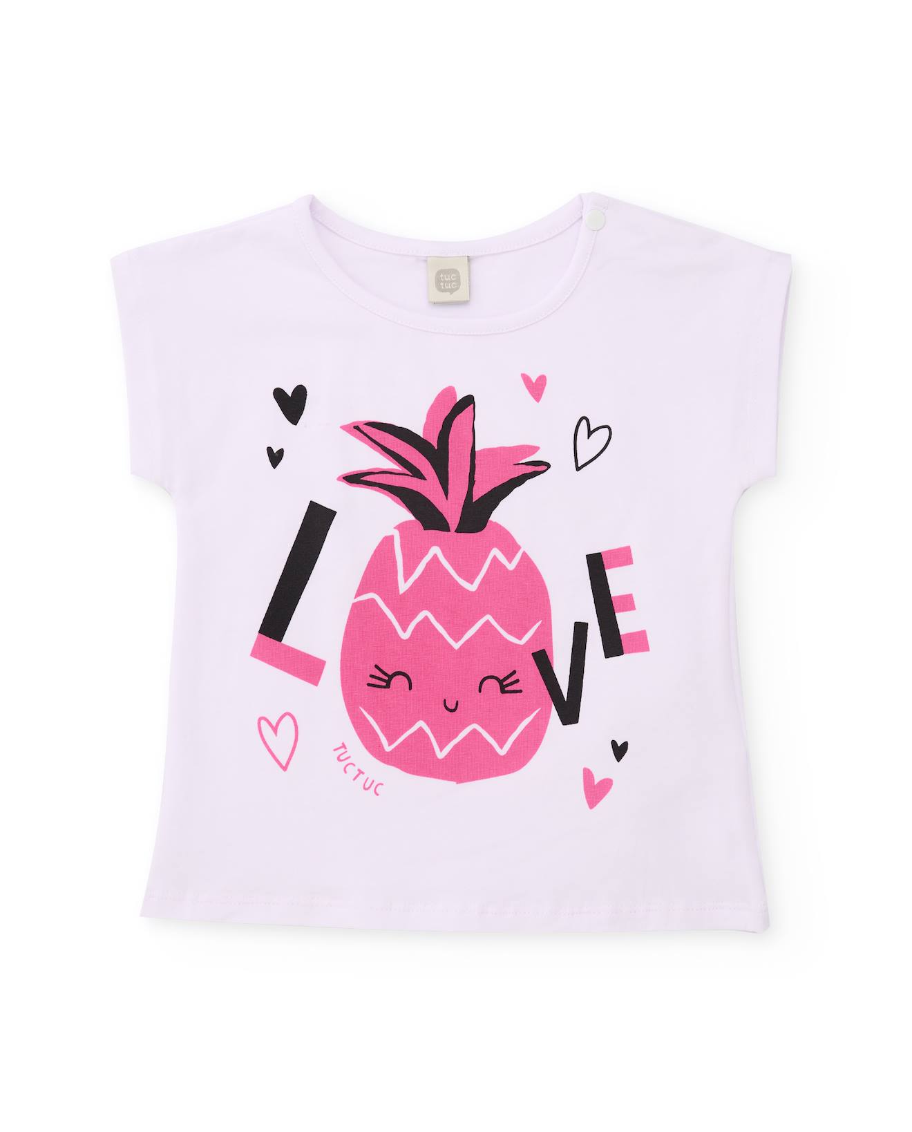T-shirt Fille En Maille Avec Graphisme Ananas Blanc 8 €