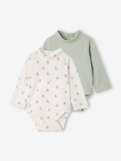 Bébé-Body-Lot de 2 bodies col roulé bébé garçon