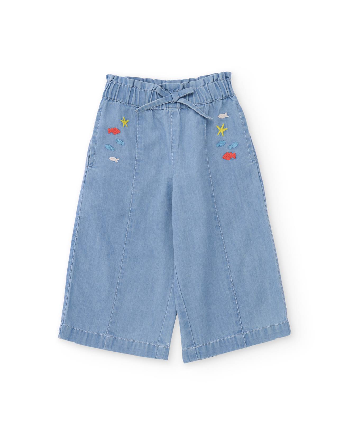 Pantalon Pour Fille En Tissu En Denim Clair Bleu 23 €