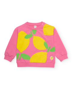 Sweat-shirt fille en maille avec fermeture à l’épaule  - vertbaudet enfant