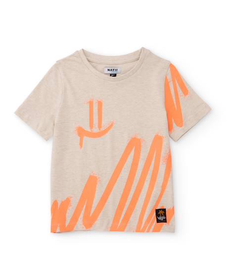 Garçon-T-shirt garçon en maille avec imprimé artistique