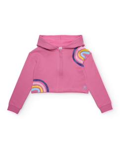 Sweat pour fille en maille avec coupe courte  - vertbaudet enfant