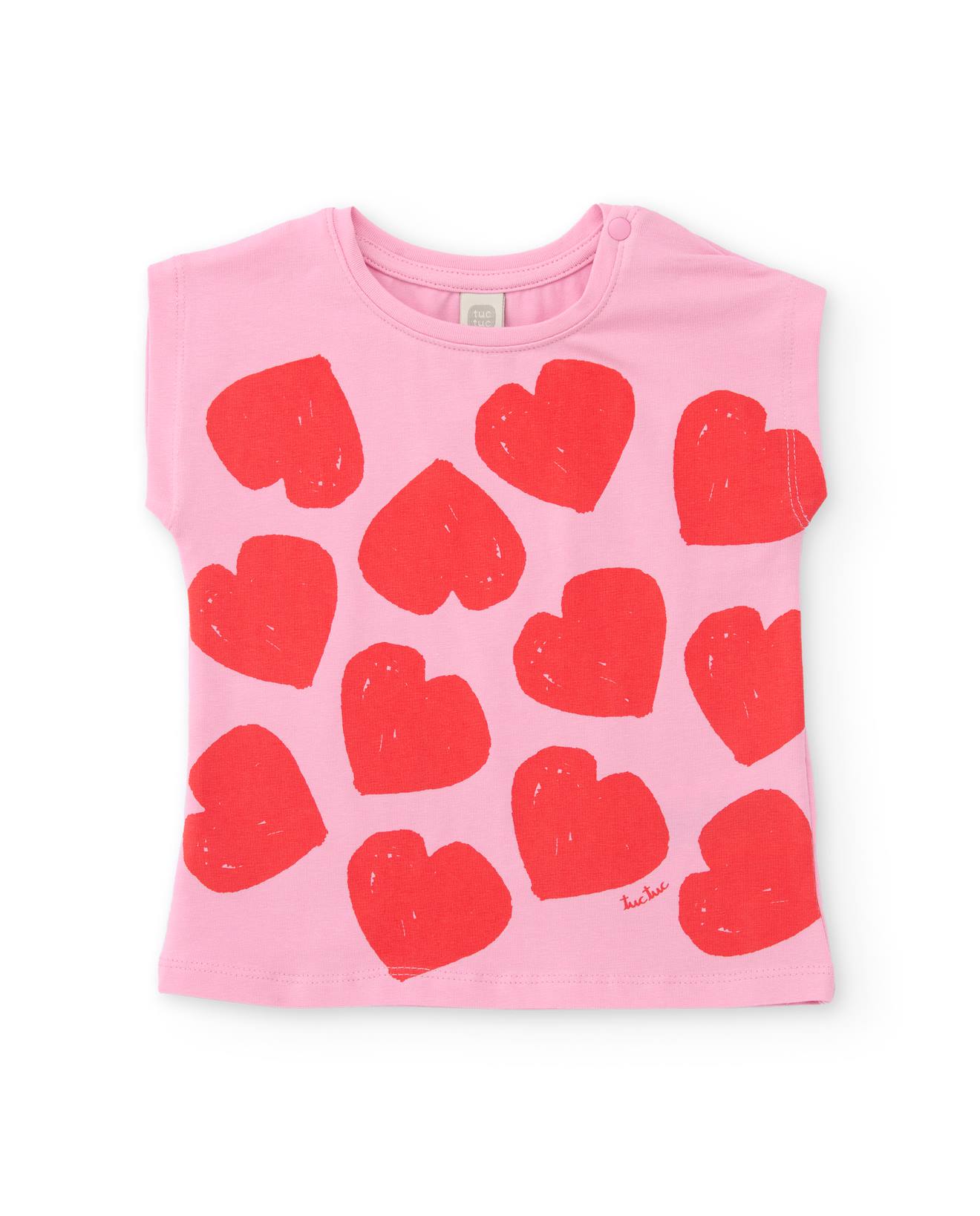 T-shirt Fille En Maille Avec Imprim Curs Rose 8 €