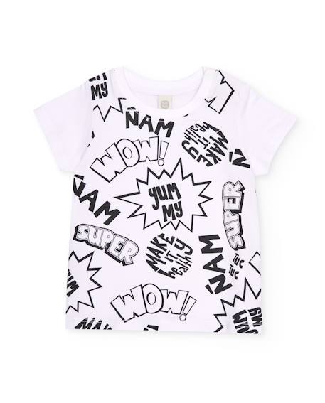 Bébé-T-shirt garçon en maille au style bande dessinée