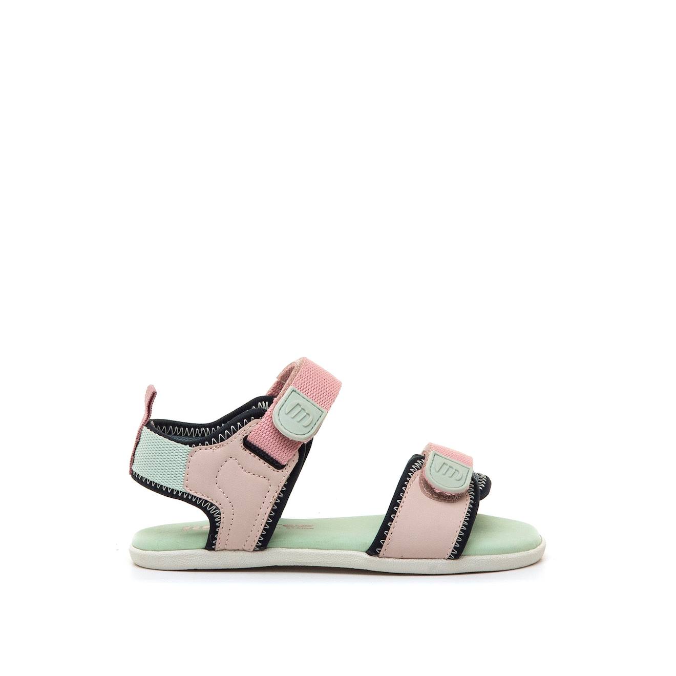 Sandales Filles Synthétique Fermeture Adhésive Barefoot Rosa-verde Sandales Filles Synthétique Fermeture Adhésive Barefoot Rosa-verde
