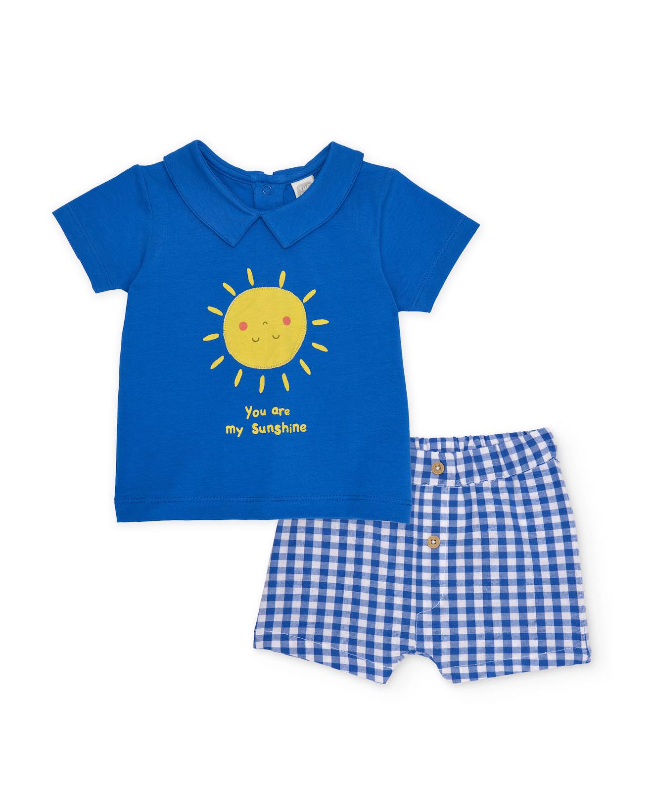 Ensemble Tricot Pour Nouveau-né Avec Design Enfantin Bleu