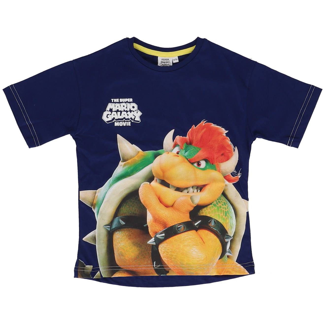 T-shirt 'mario' Manches Courtes En Coton - Bowser Marine