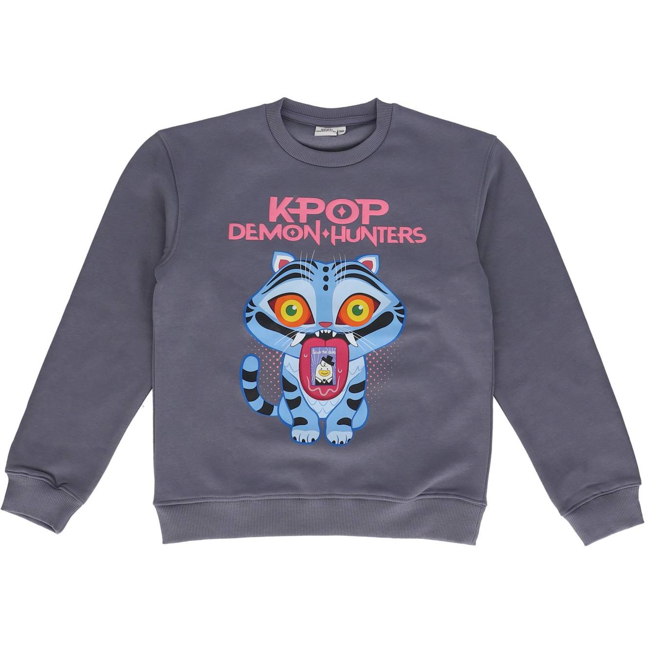 Sweat 'k-pop Demon Hunters' Manches Longues Molletonné Gris Sweat 'k-pop Demon Hunters' Manches Longues Molletonné Gris