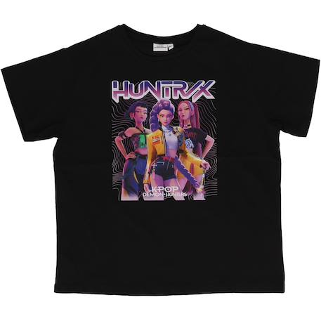 Fille-T-shirt, sous-pull-T-shirt-T-shirt 'k-pop demon hunters' manches courtes en coton