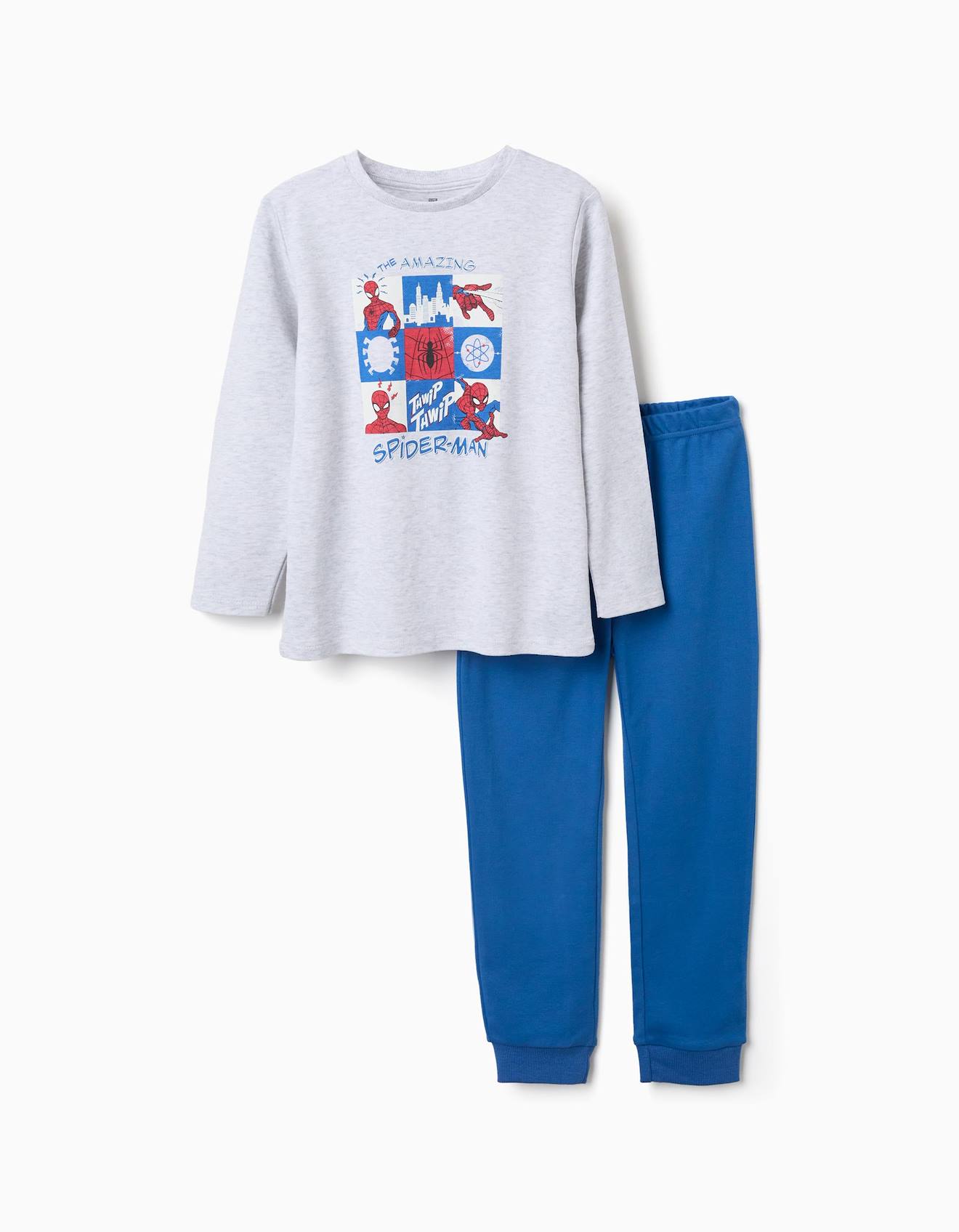 Pyjama Long Avec Imprim Spider-man Qui Brille Dans Le Noir Gris Clair 26 €