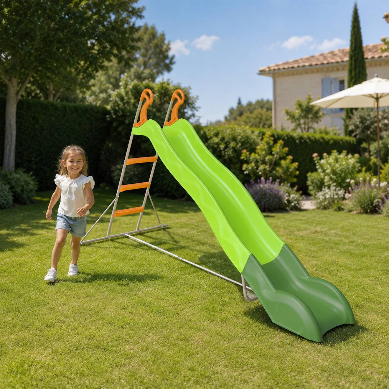 Toboggan Enfant Linou 2,63 M 3-12 Ans Vert