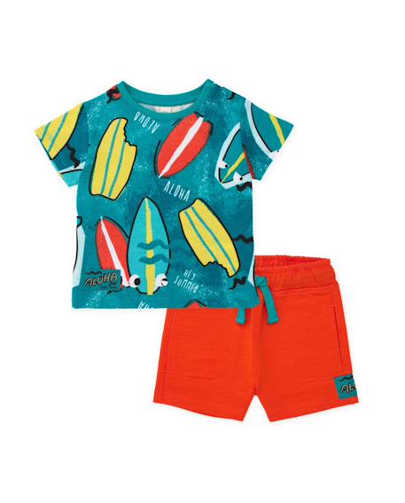 Bébé-Ensemble-Ensemble garçon en maille avec motif surfeur