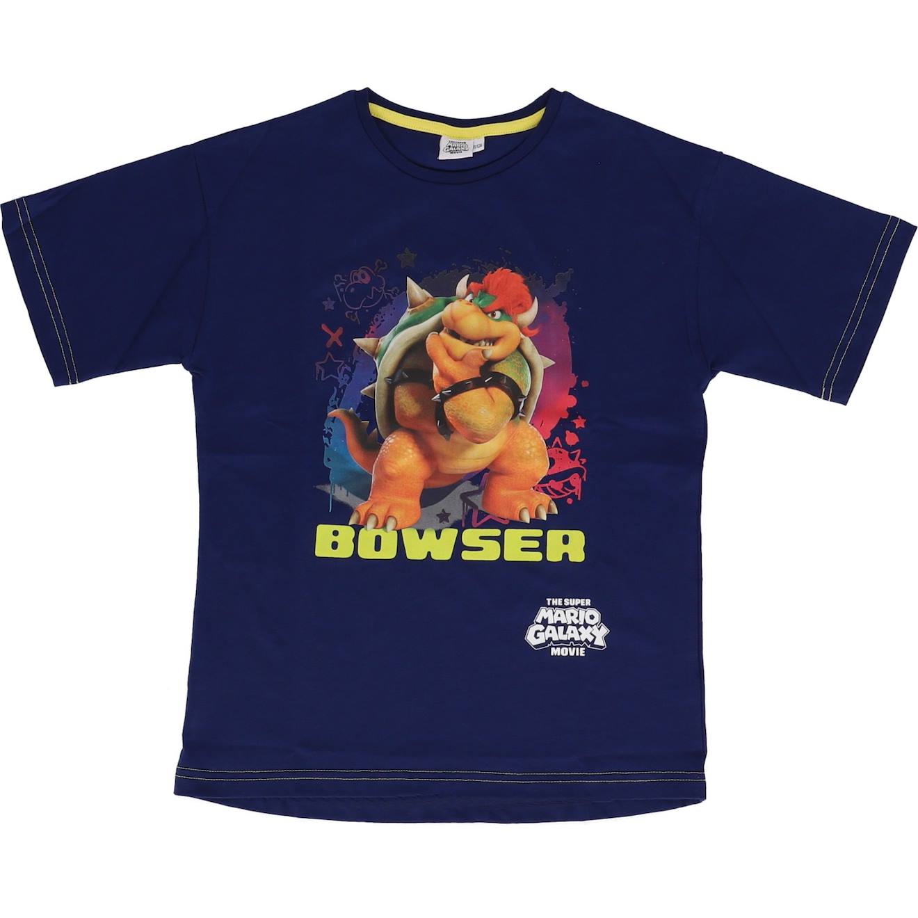 T-shirt 'mario' Manches Courtes En Coton - Bowser Marine T-shirt 'mario' Manches Courtes En Coton - Bowser Marine
