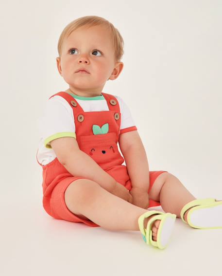 Bébé-Ensemble-Ensemble en tricot pour nouveau-né avec poche fruit sur le devant