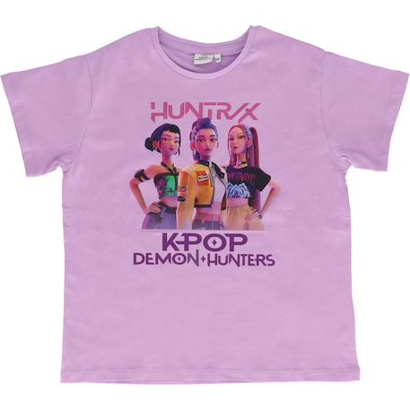 Fille-T-shirt 'k-pop demon hunters' manches courtes en coton