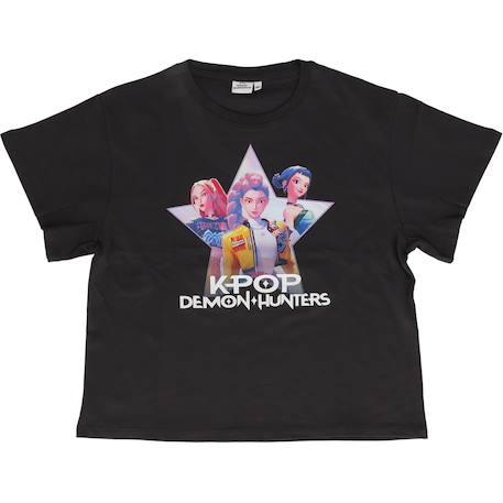 Fille-T-shirt 'k-pop demon hunters' manches courtes en coton
