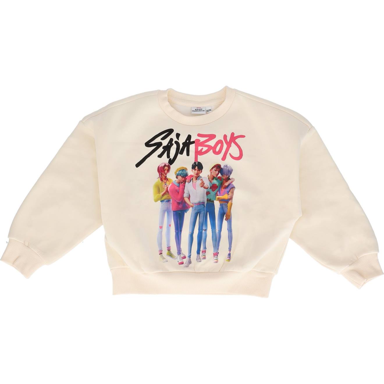 Sweat Imprimé 'k-pop Demon Hunters' Manches Longues Molletonné Blanc Sweat Imprimé 'k-pop Demon Hunters' Manches Longues Molletonné Blanc