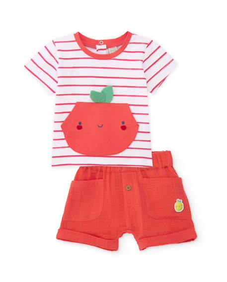 Bébé-Ensemble en tricot pour nouveau-né à rayures