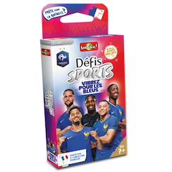 Jouet-Jeu de cartes - défis sports - fédération française de football  - dès 7 ans - 2 à 6 joueurs - fabriqué en france et éco-conçu