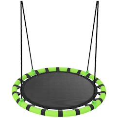 Jouet-Jeux de plein air-Balançoire nid d'oiseau ronde balançoire panier dia. 1 m 4 anneaux cordages inclus