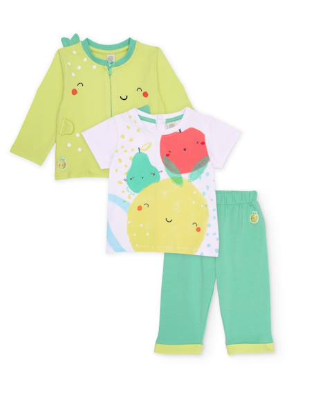 Bébé-Ensemble en tricot trois pièces pour nouveau-né
