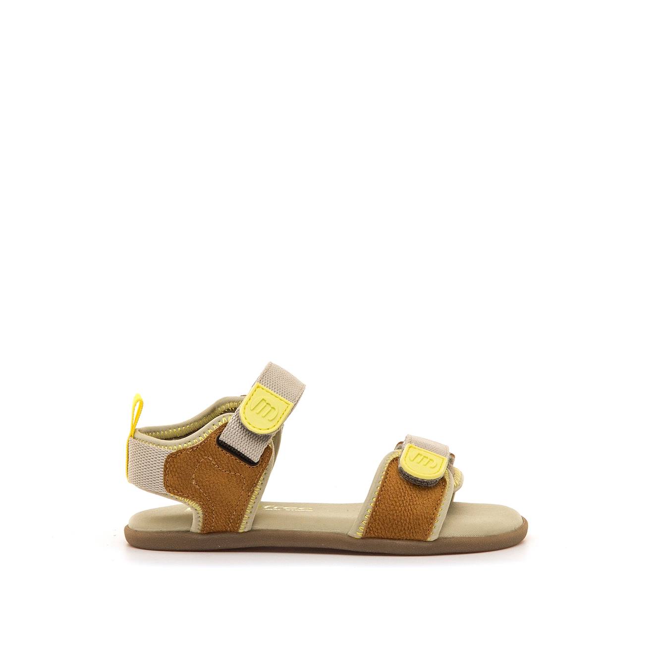 Sandales Garçon Synthétique Fermeture Adhésive Barefoot Camel Sandales Garçon Synthétique Fermeture Adhésive Barefoot Camel