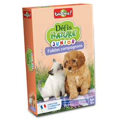 Jouet-Jeu de cartes - défis nature junior - fidèles compagnons - dès 7 ans - 1 à 4 joueurs - fabriqué en france et éco-conçu