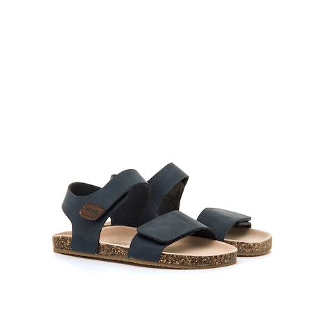 Sandales garçon synthétique fermeture adhésive barefoot Blue+Green 4 - vertbaudet enfant 