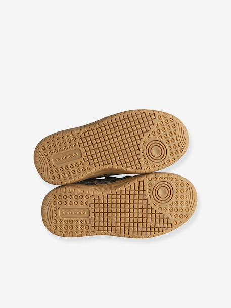 Baskets enfant fille cuir à scratchs beige+jaune d'or+marron+vieux rose 5 - vertbaudet enfant 