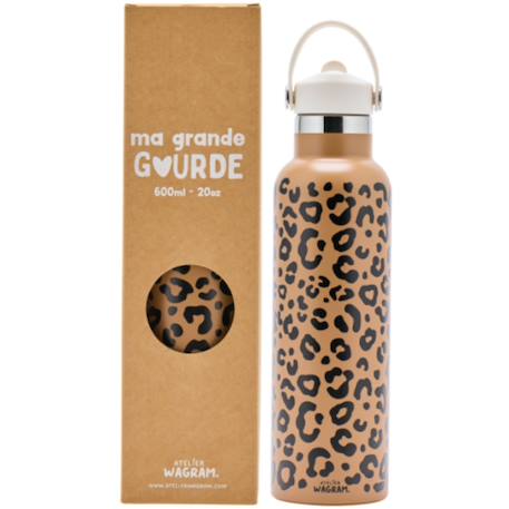 Garçon-Accessoires-Fourniture scolaire-Gourde-Gourde isotherme léopard marron (600 ml)
