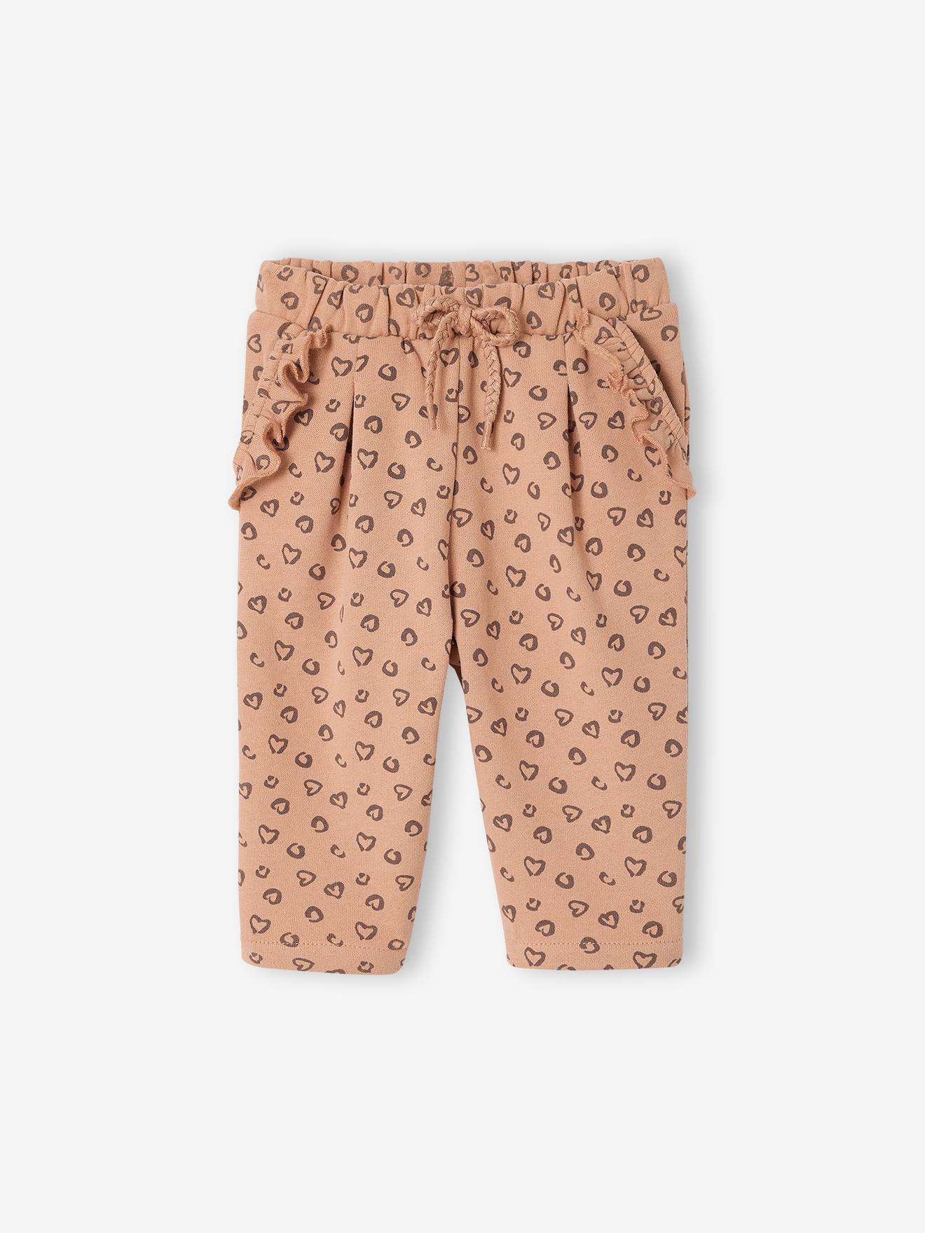 Pantalon bébé fille molleton beige