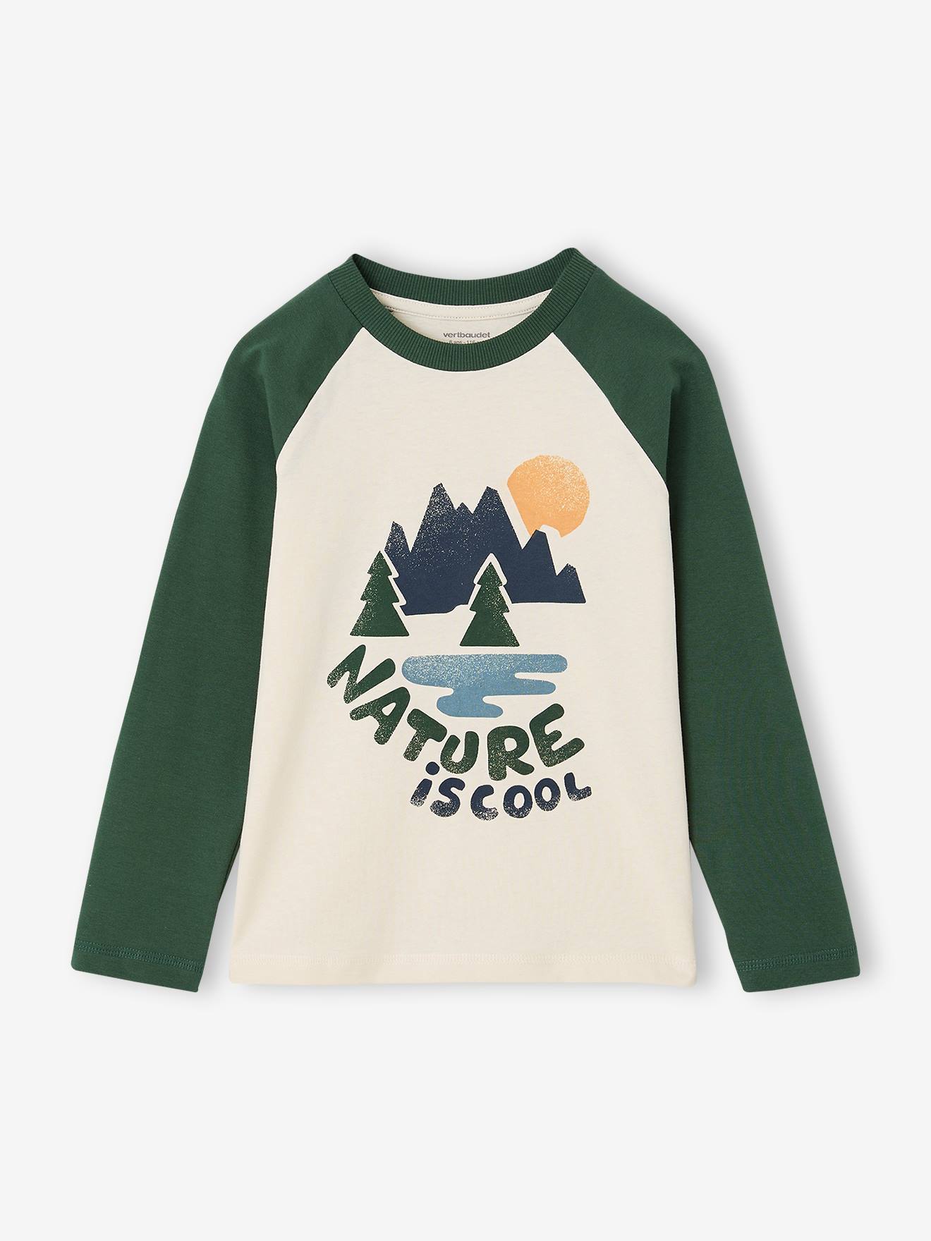 T-shirt manches longues garçon vert
