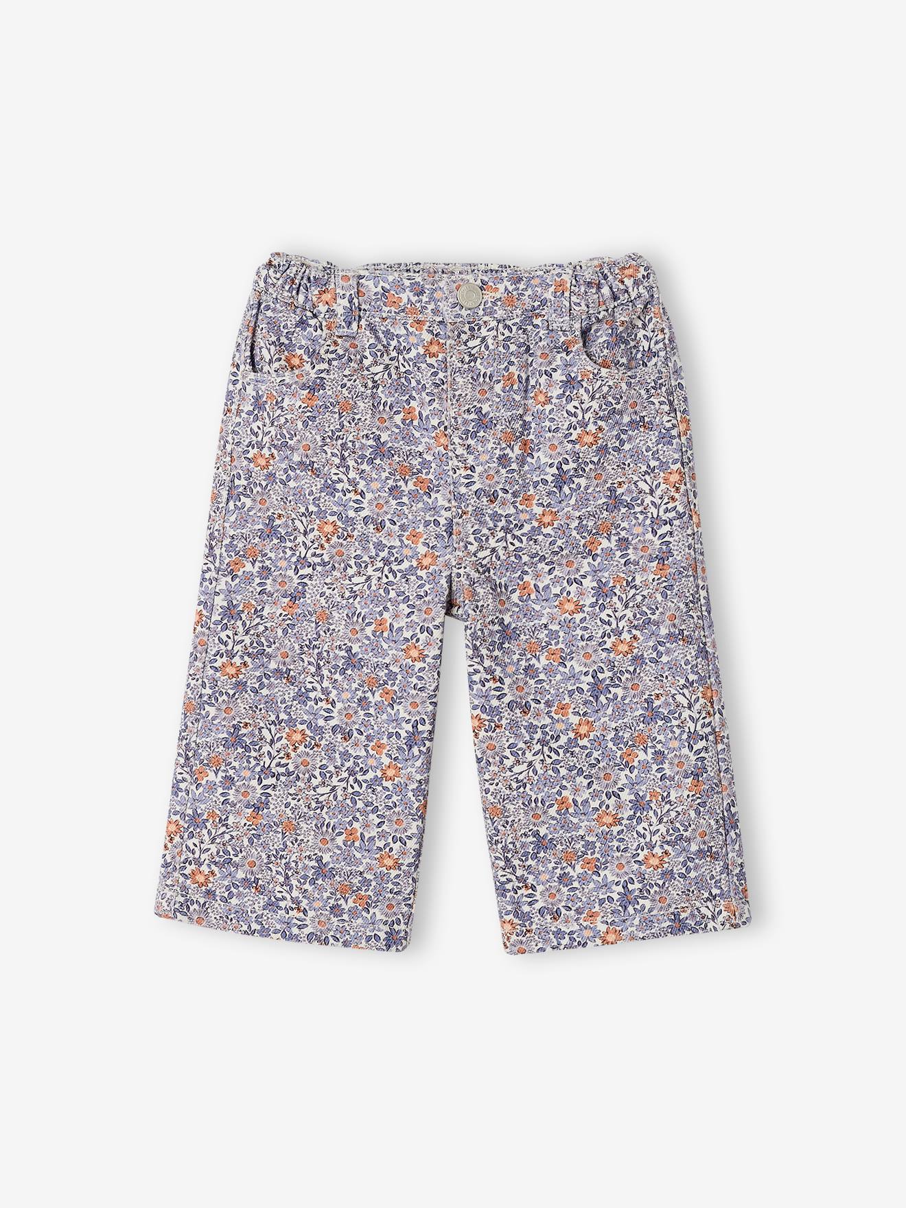 Pantalon large bébé fille bleu