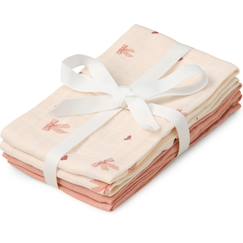 Puériculture-Lot de 4 mini langes bows (30 x 30 cm)