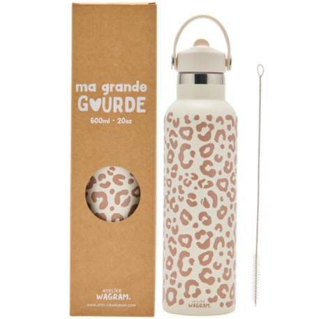 Garçon-Accessoires-Fourniture scolaire-Gourde-Gourde isotherme léopard marron (600 ml)