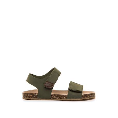 Sandales garçon synthétique fermeture adhésive barefoot Blue+Green 7 - vertbaudet enfant 