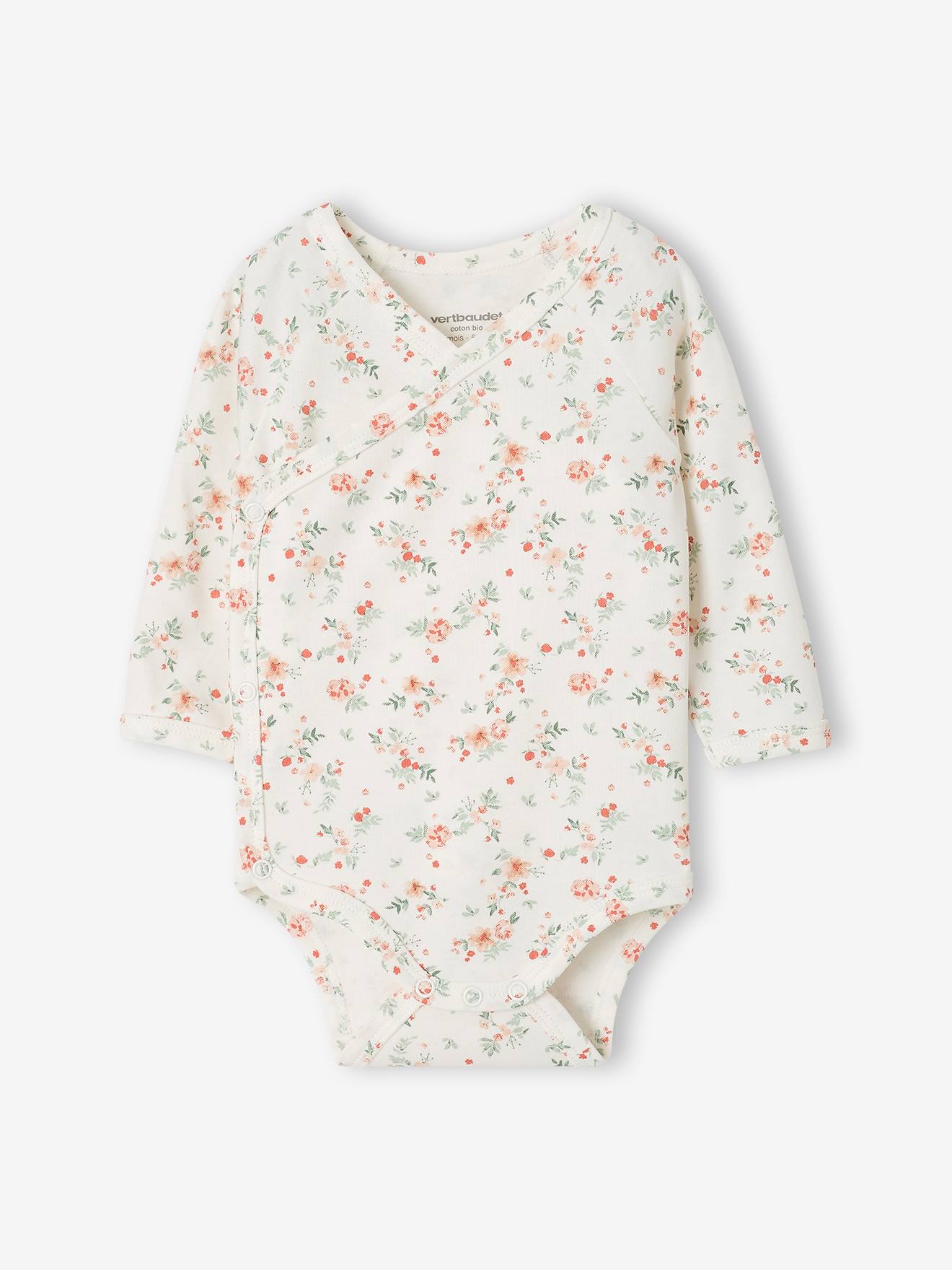 Lot de 2 bodies naissance manches longues rose pâle (Vertbaudet) - Image 2