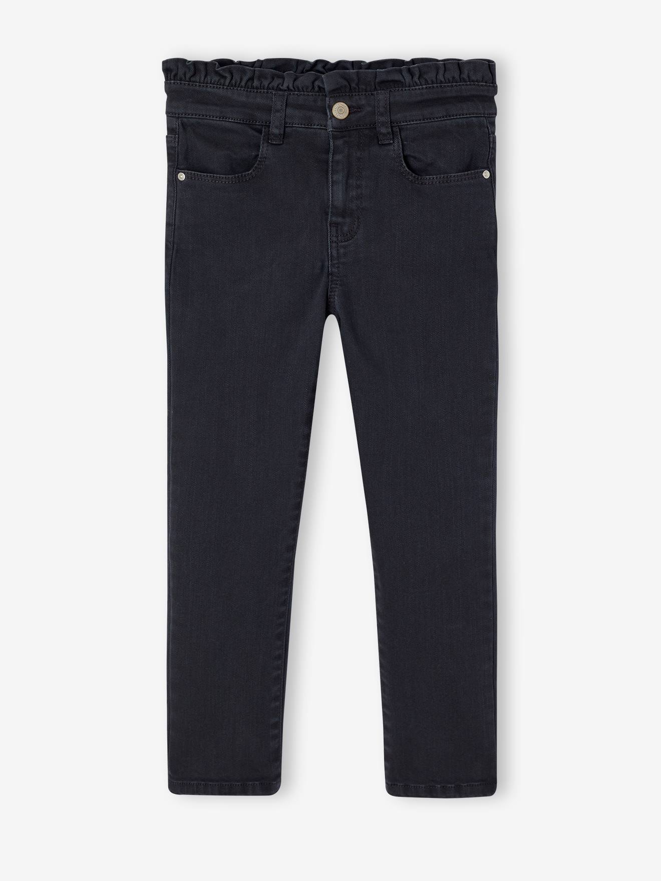 Pantalon slim fille encre